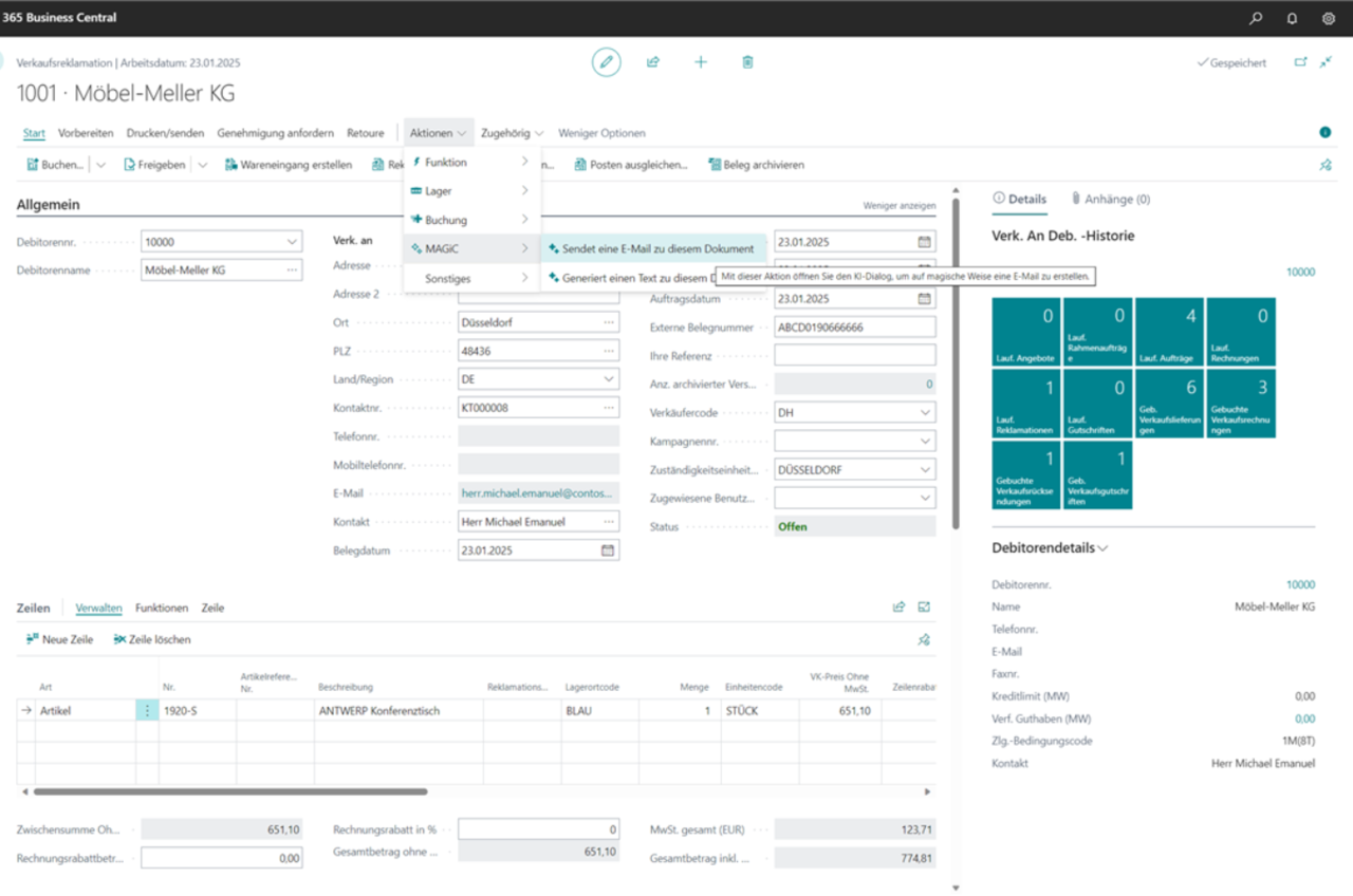 Screenshot von MODUS M365 MAGiC-smart.AI
